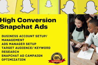 create an approved snapchat ads  account and approved ad for you