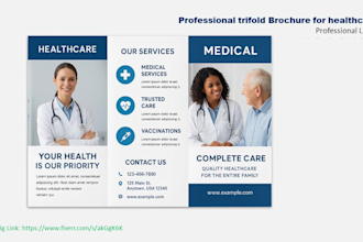 design a professional medical brochure for healthcare or clinic service