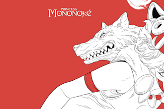 illustrate movie and anime poster