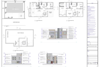 draft detailed architectural drawings and blueprints in archicad revit sketchup