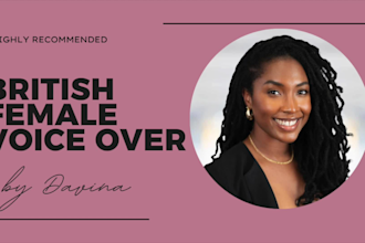 record a warm, versatile black british female voice over for your project