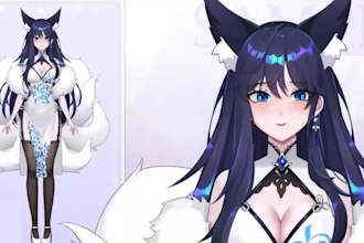 draw female and male anime live2d vtuber model,  vtuber model rigging in live2d