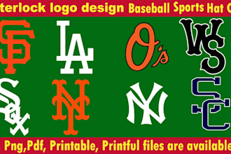 do interlock,overlapping logo design in baseball hat cap