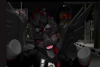 do vrchat avatar 3d furry model 3d fursona 3d vtuber nsfw vrc avatar
