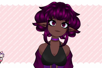 draw professional anime live2d vtuber model ready to rig