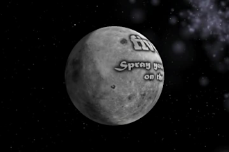 spray your message or logo on the moon and capture video while flying past it