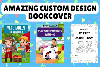 design workbook, worksheets and activity book for kids