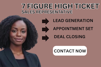 be your high ticket sale representative closer online sales agent to closing