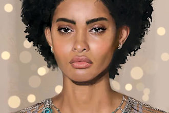 illustrate your portraits in a painterly style