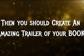 create cinematic book trailer or book promo videos