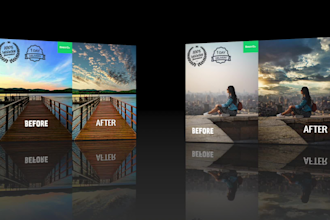 replace the sky and improve the quality of the photos