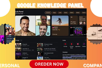 create a standard, verified google knowledgepanel for individuals or brand