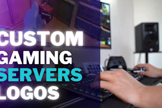 create a custom gaming server logo or icon within 24 hours