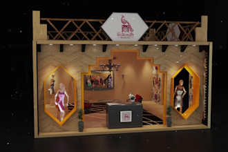 design exhibition stalls, booth 3d kiosk or product display