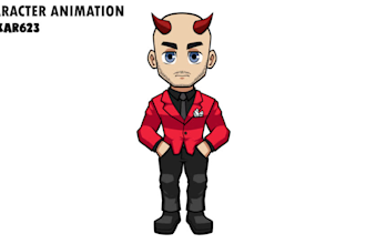 create an animated character gif and animated emotes
