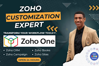 set up your zoho CRM, zoho books, zoho campaign, zoho sites, and zoho creator
