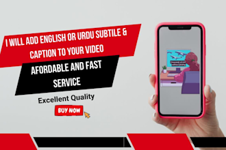 add english or urdu subtitles and caption to your videos