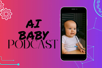 create ai baby podcast viral video for youtube and tiktok