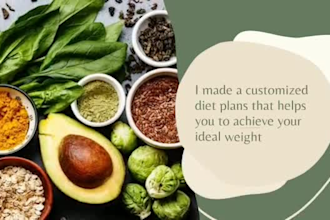 be your dietitian and make a diet plans with healthy recipes