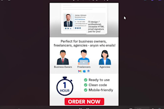 design clickable email signature with logo and links