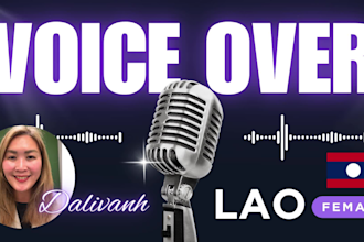translate english to lao and vice versa and provide voice over services
