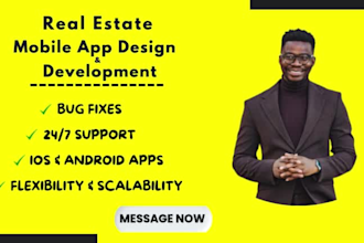 design and develop a high converting real estate  app in flutterflow io bubble