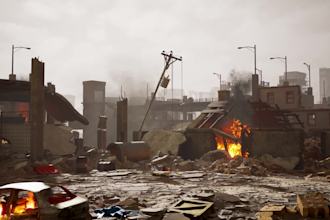 create unreal engine 3d game environment game background level design game art
