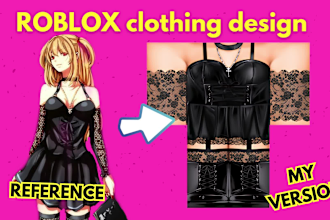 make and design roblox clothing for you