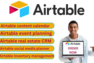 airtable content calendar, inventory management, event planning, real estate CRM