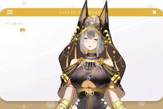 draw and rig 2d vtuber model, live2d vtuber, vtuber model, live2d