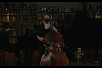 record beautiful bowed double bass playing
