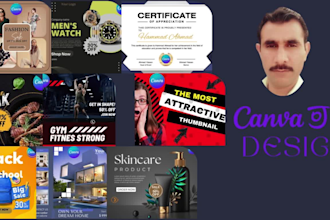 do amazing graphic designing on canva