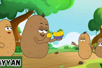 create custom 2d cartoon animation for kids songs and learning videos