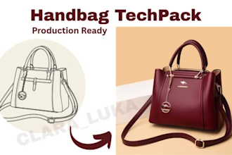 design luxury ladies handbag tech pack fashion designer hand bag design