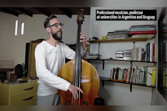 record acoustic double bass or electric  bass track for you