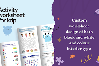 create kids colouring book and activity book for amazon KDP