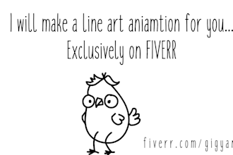 make a line art animation for you