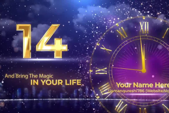 create happy new year countdown animation video