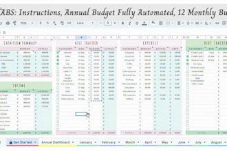 send you an annual budget spreadsheet in spanish