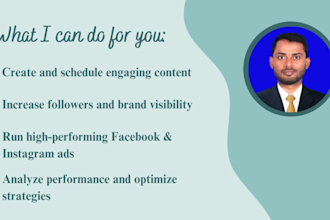 be your social media marketing manager to grow your brand