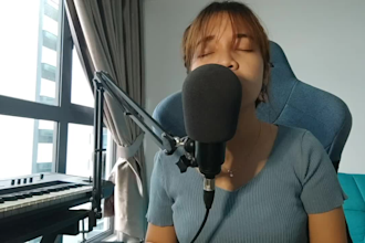 sing deep voice female vocals in english or malay or indo