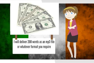 record a professional voiceover in an irish accent