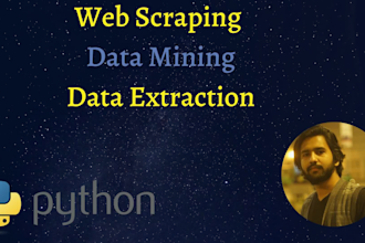 do web scraping, data extraction and make a web crawler