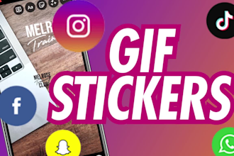 create stickers animated gifs for instagram stories, facebook, and giphy