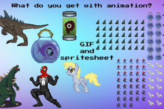 make pixel art with simple animation