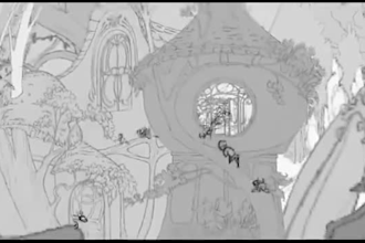 do 2d traditional animation, frame by frame animation, hand drawn , 2d line art
