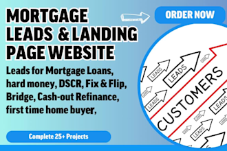 generate mortgage, hard money dscr, first time home buyer, va loan leads for you
