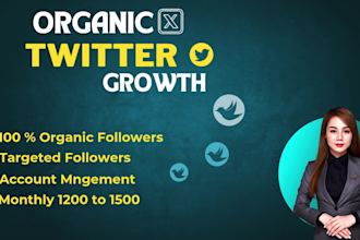 do twitter organic growth and promotion with active followers nft
