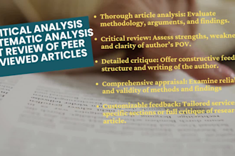 expert review lit, critique, analyze, appraise urgent peer articles