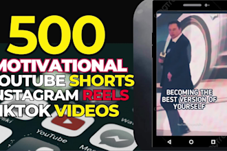 create motivational youtube shorts insta reels tiktok videos